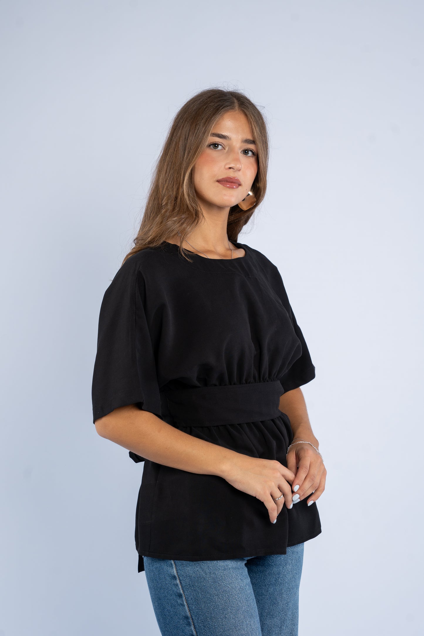 Open tie back top