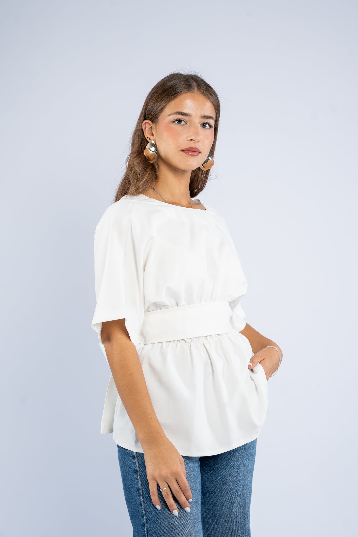 Open tie back top