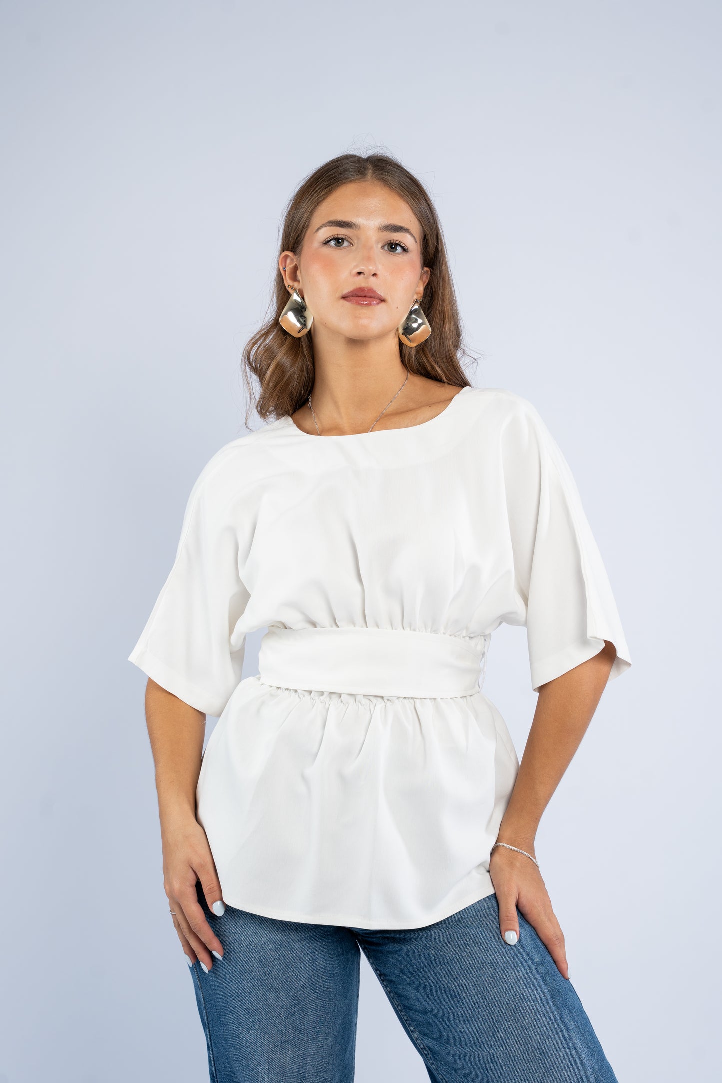 Open tie back top