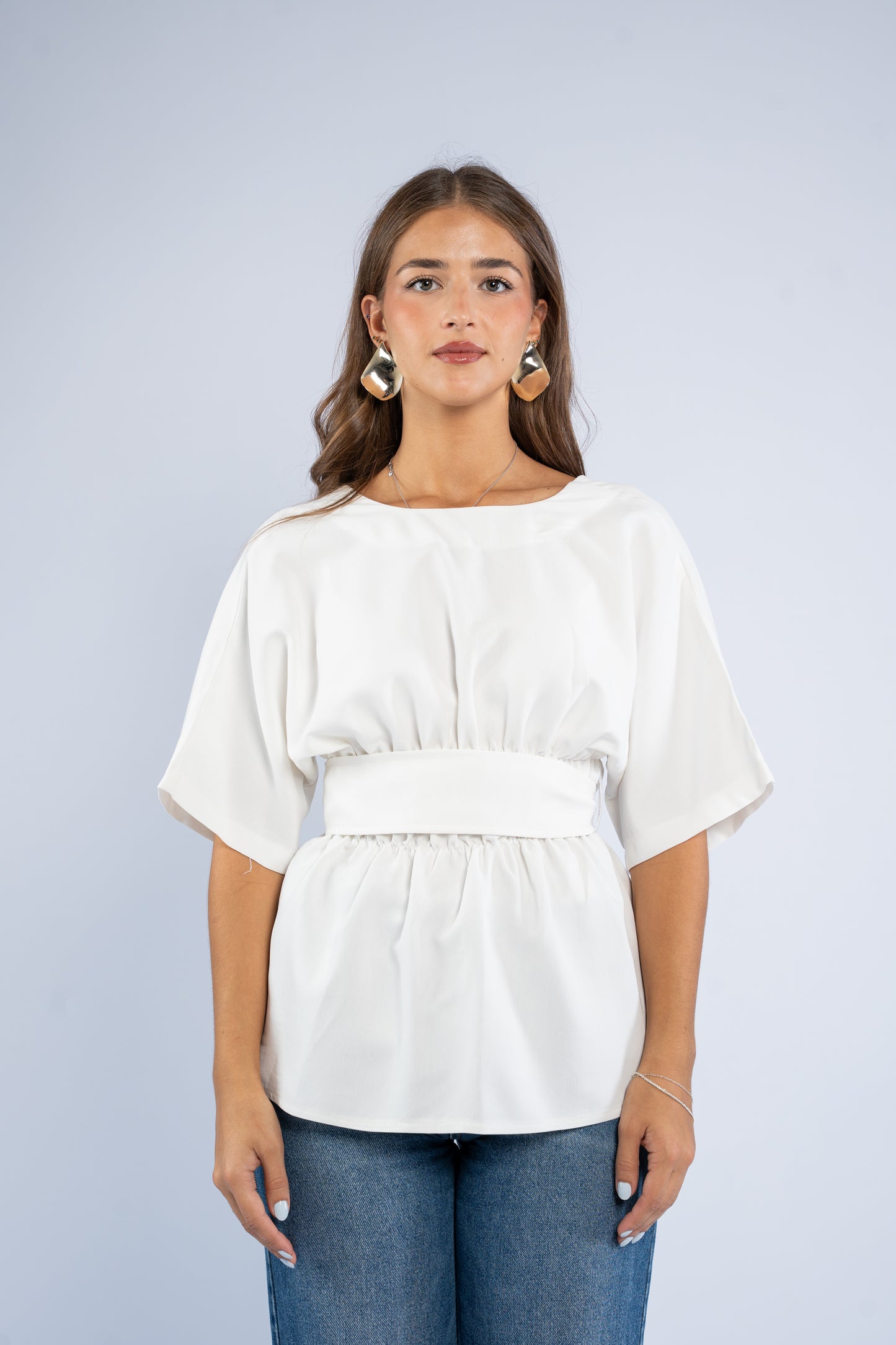 Open tie back top