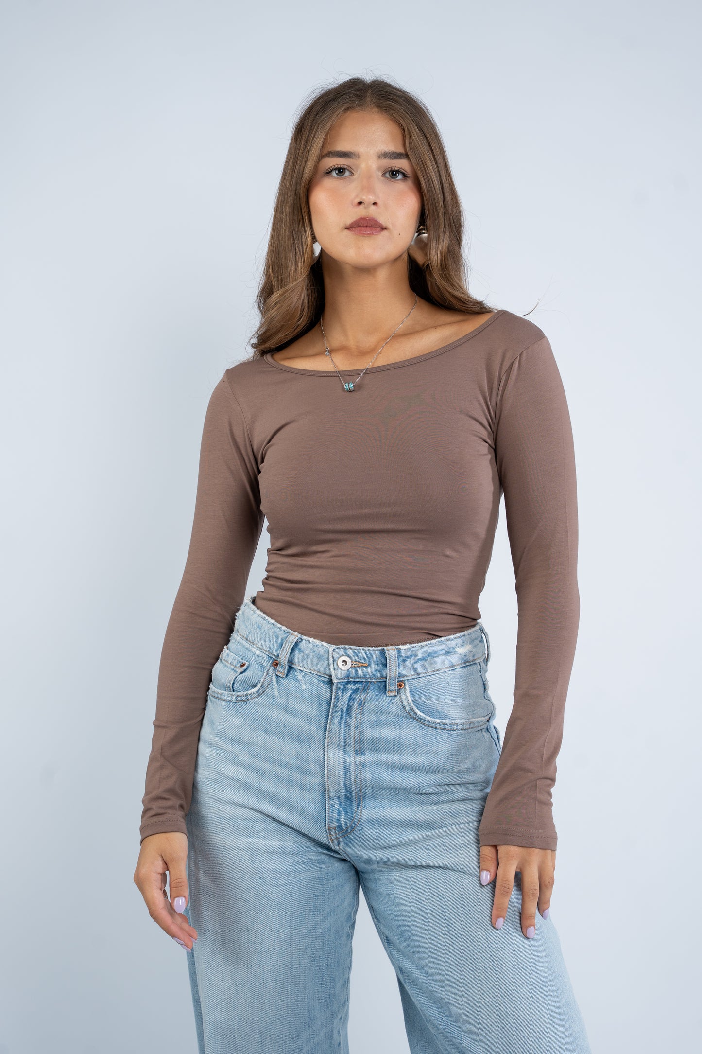 Round neck top