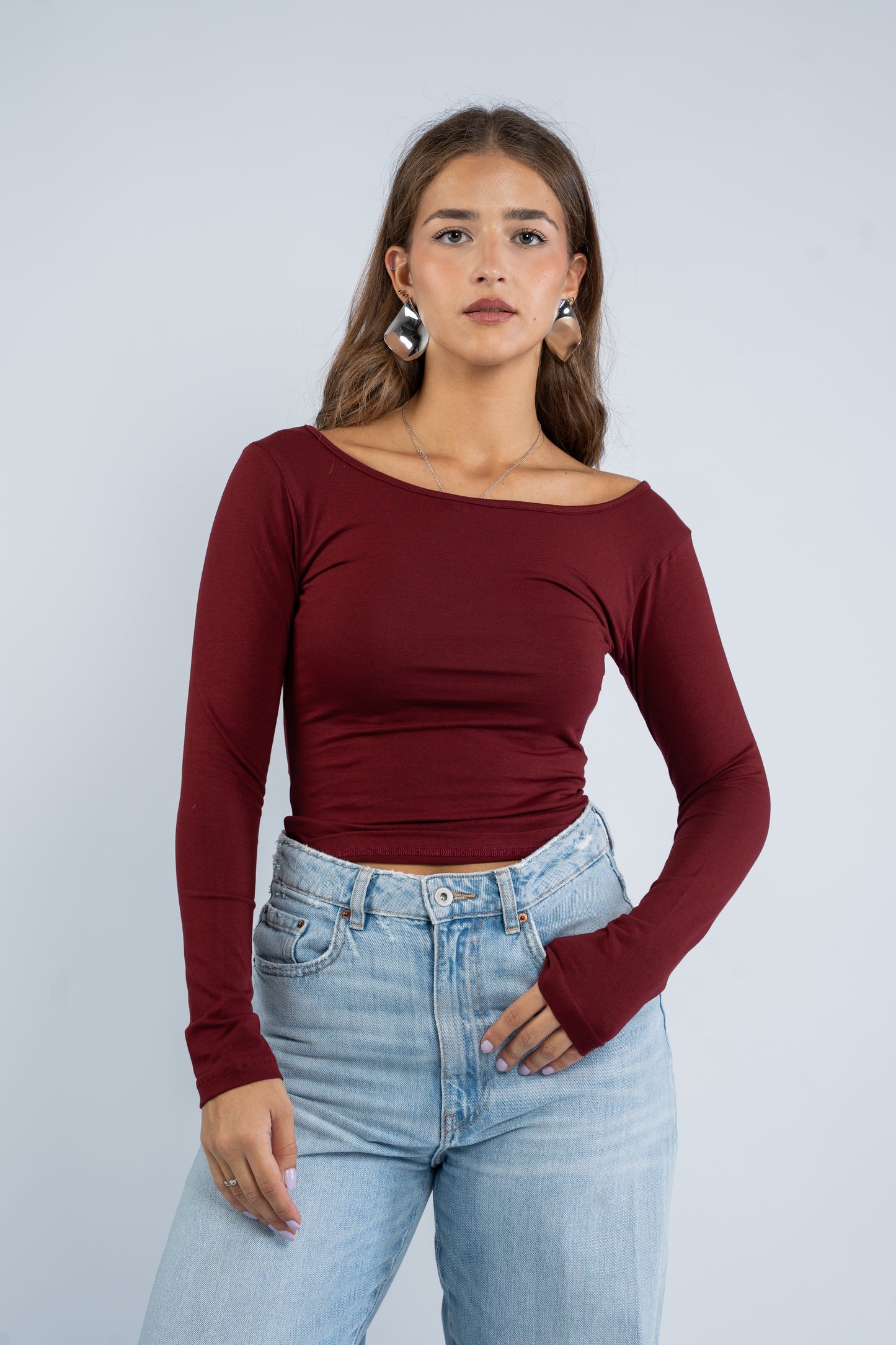 Round neck top