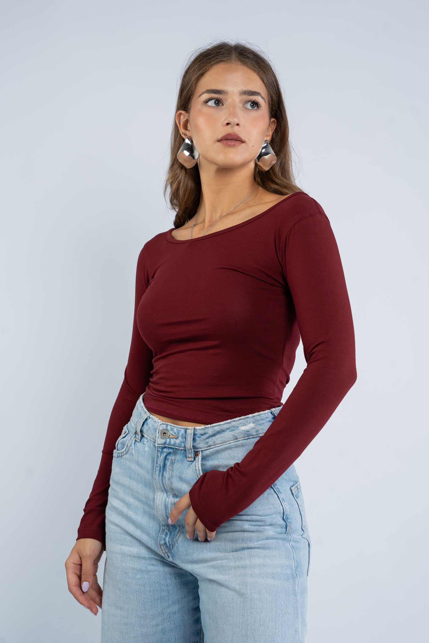 Round neck top