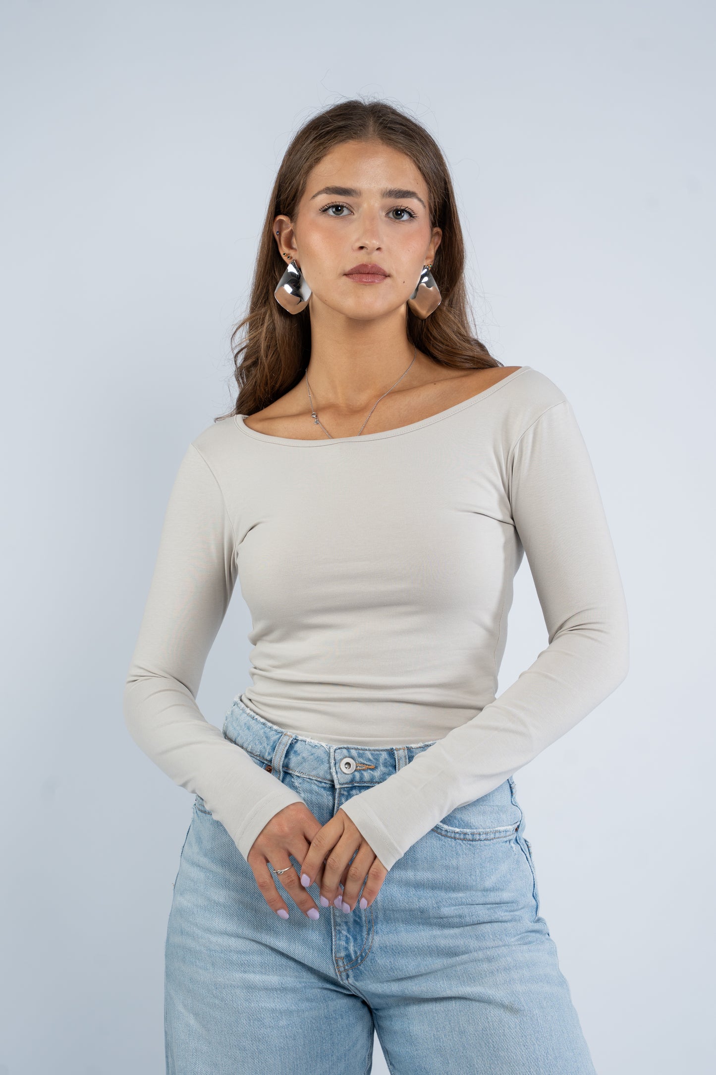 Round neck top