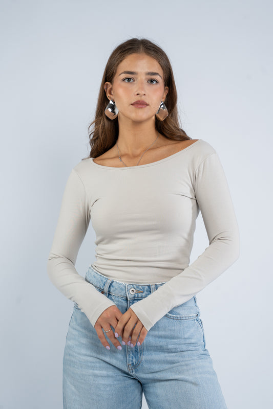 Round neck top