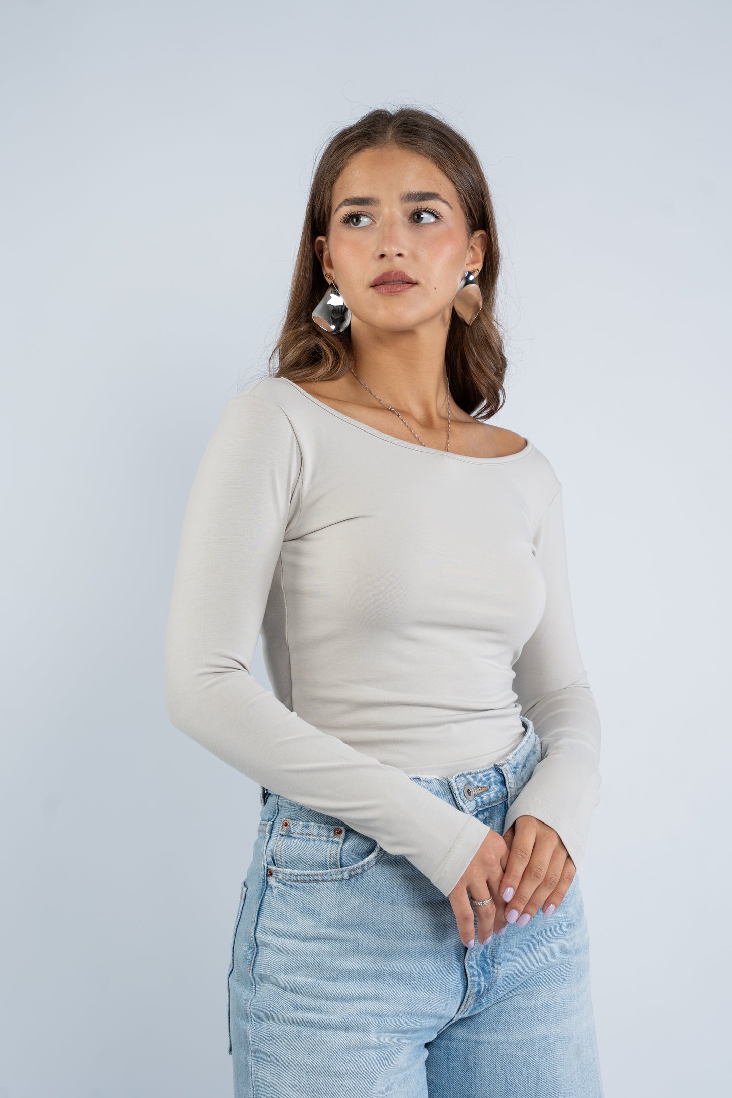 Round neck top